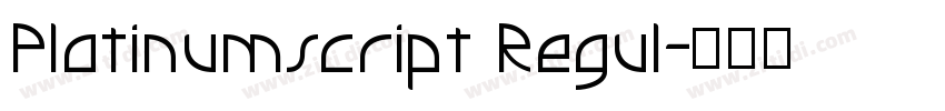 Platinumscript Regul字体转换 Platinumscript Regul字体转换